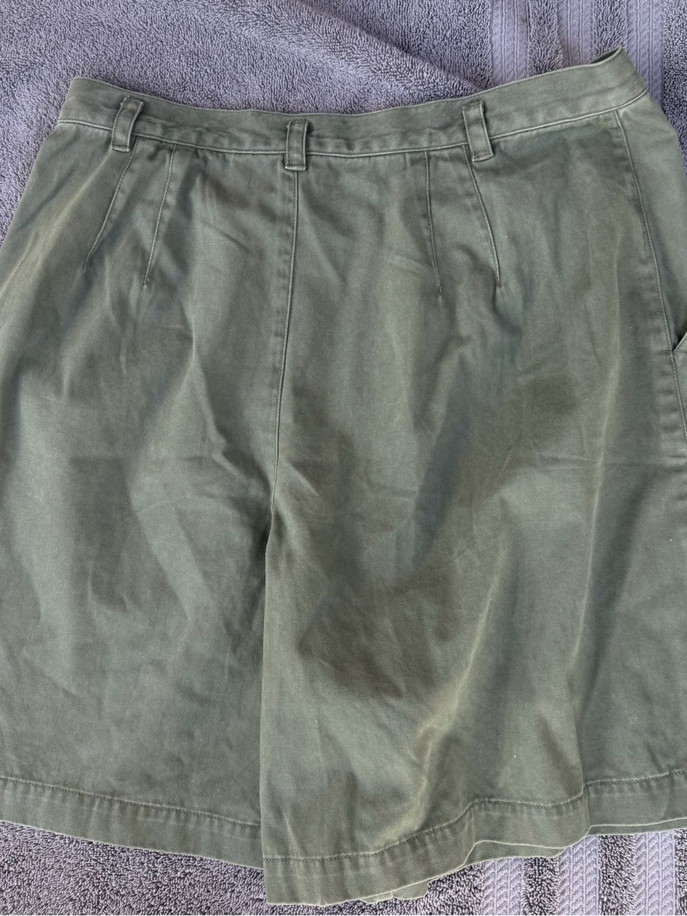 VTG NWT LizWear Liz Claiborne Wrap Skort 12 Olive Green Cotton Utility Pockets - Picture 3 of 9